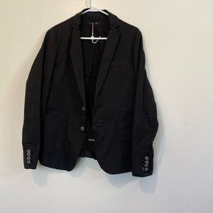 Basicon Made in Italy black pocket 2 button cotton blazer jacket 48(med)